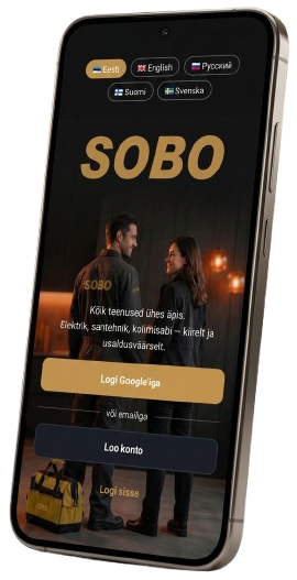 SOBO äpi avaekraan telefonis